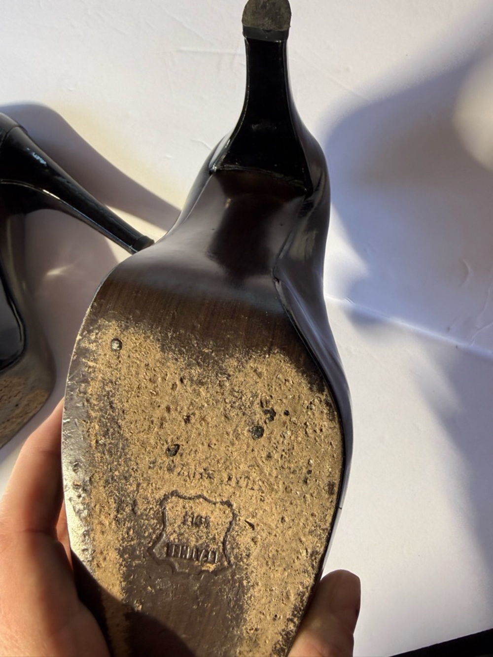 Stuart Weitzman Black Patent Leather Platform Stiletto Pumps – Size 8.5 - Picture 11 of 14